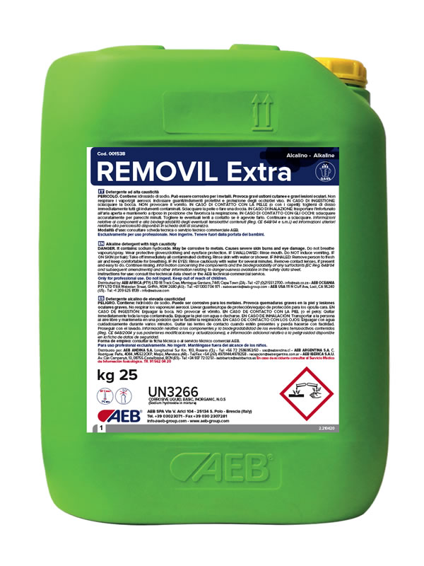 REMOVIL_EXTRA_280820 - Prodotti Alcalini Detergenza Industria Alimentare - Vema SUD